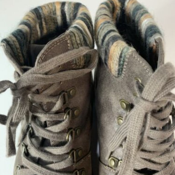 Cliffs By White Mountain Women Brown Lace Up High Top Winter Ankle Boot Size 10 - Picture 10 of 10